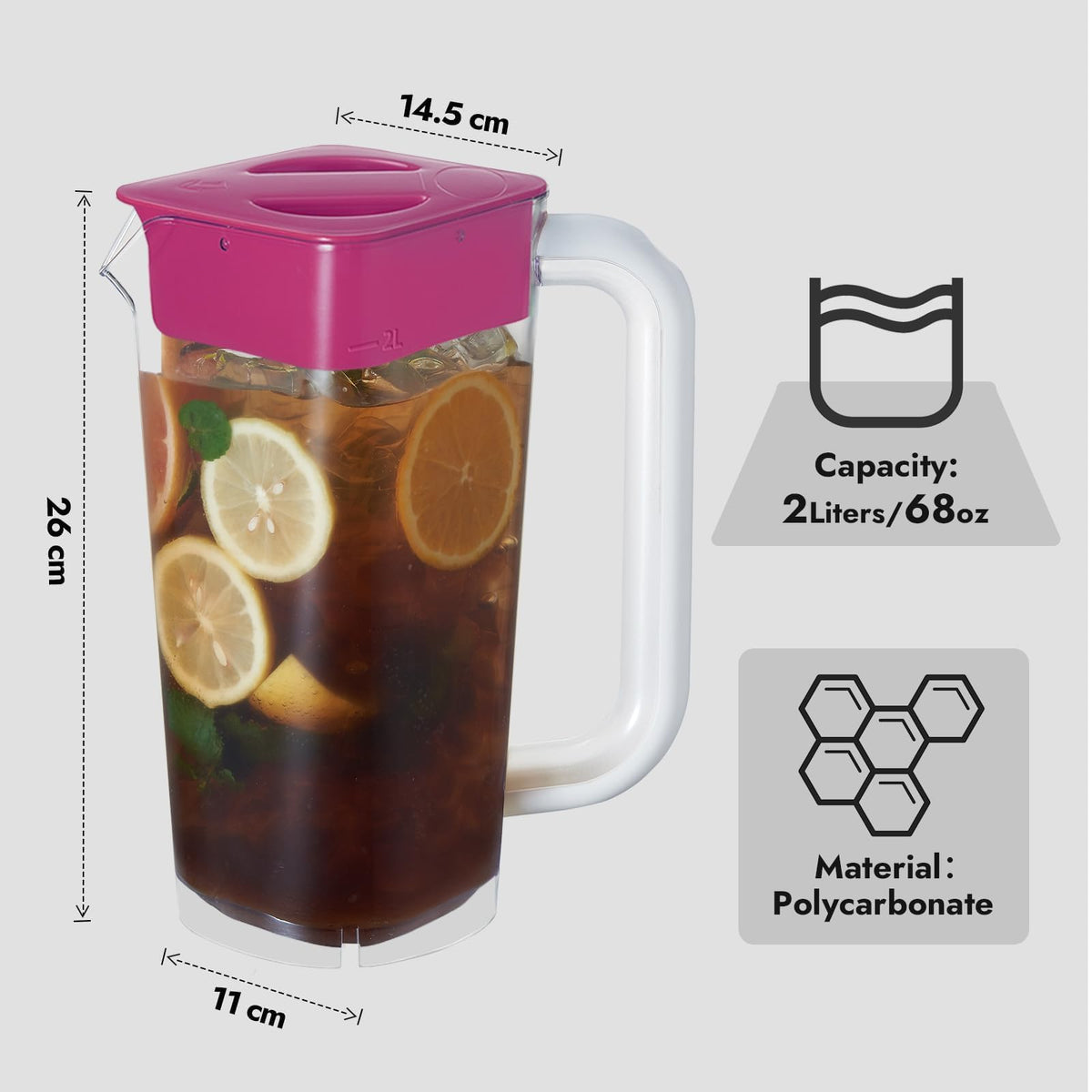 1 Pack 2 Liters (Red)