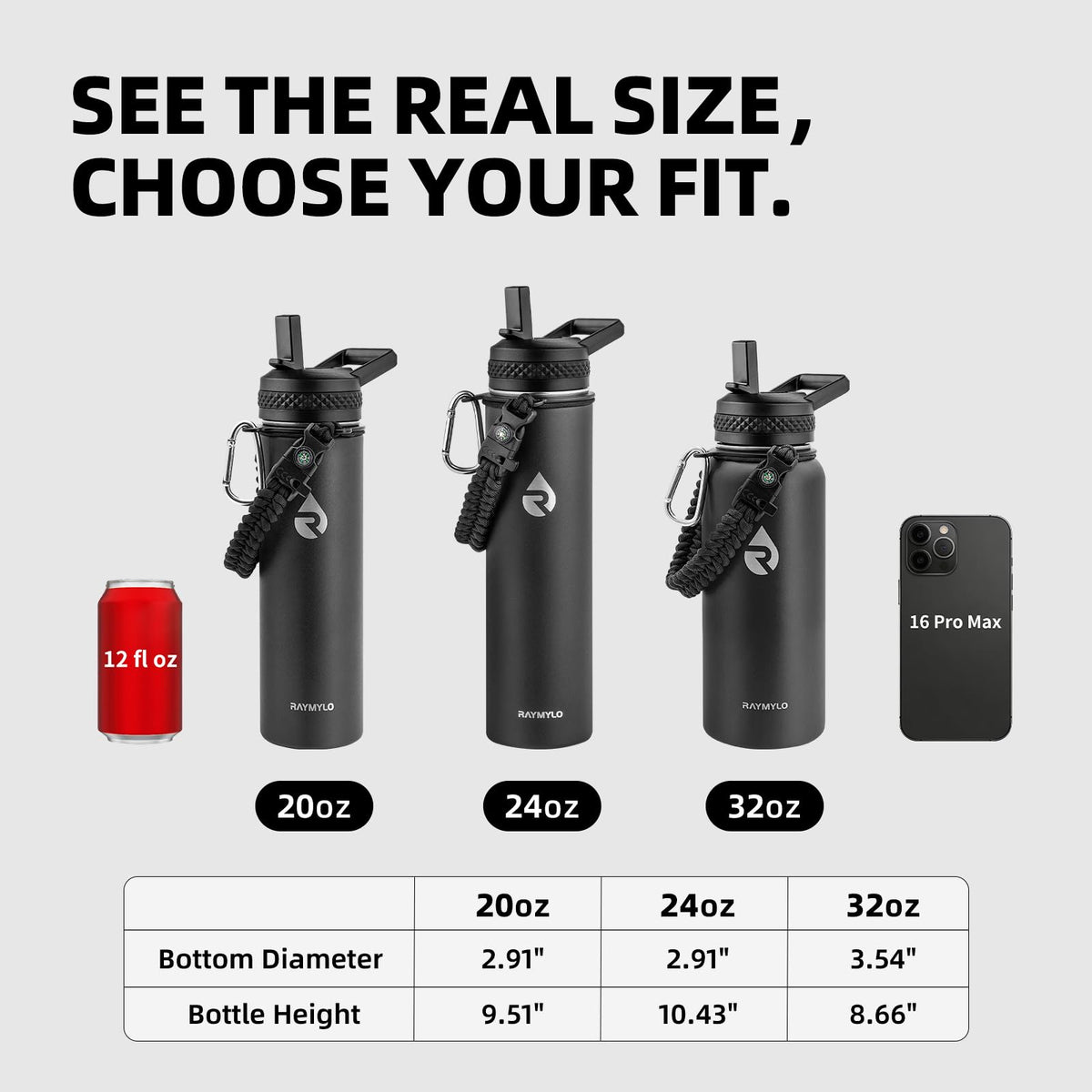 Insulated Water Bottle 20 oz (Ombre Green / 20 Ounces)