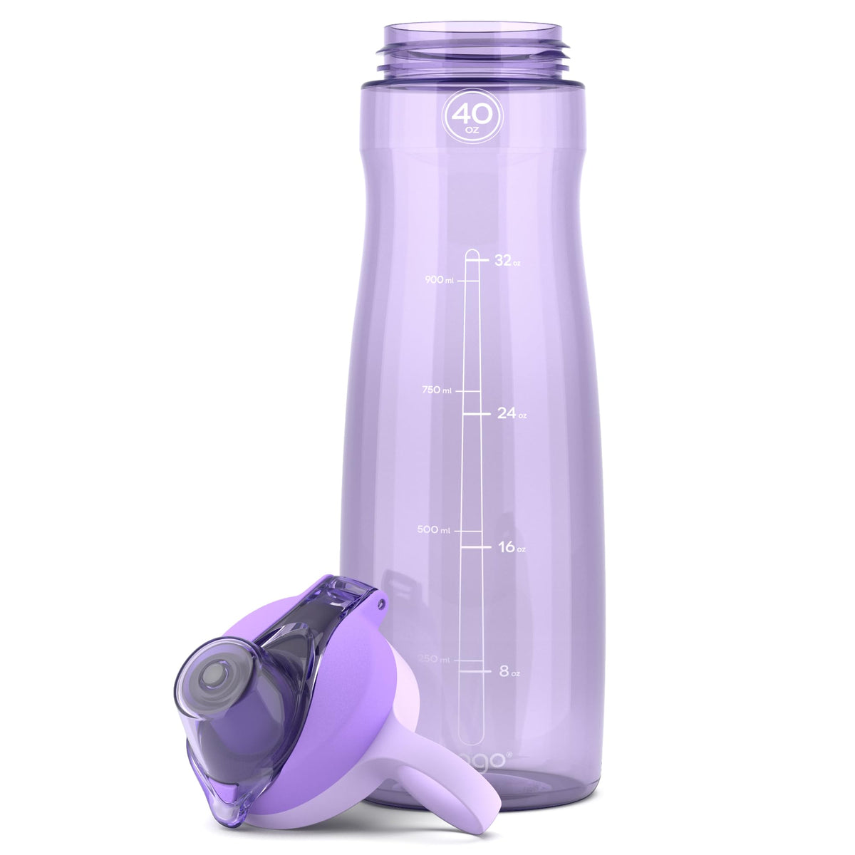 40oz Plastic Water Bottle with Chug Lid and Carry Loop (Lilac / 40 Ounces)