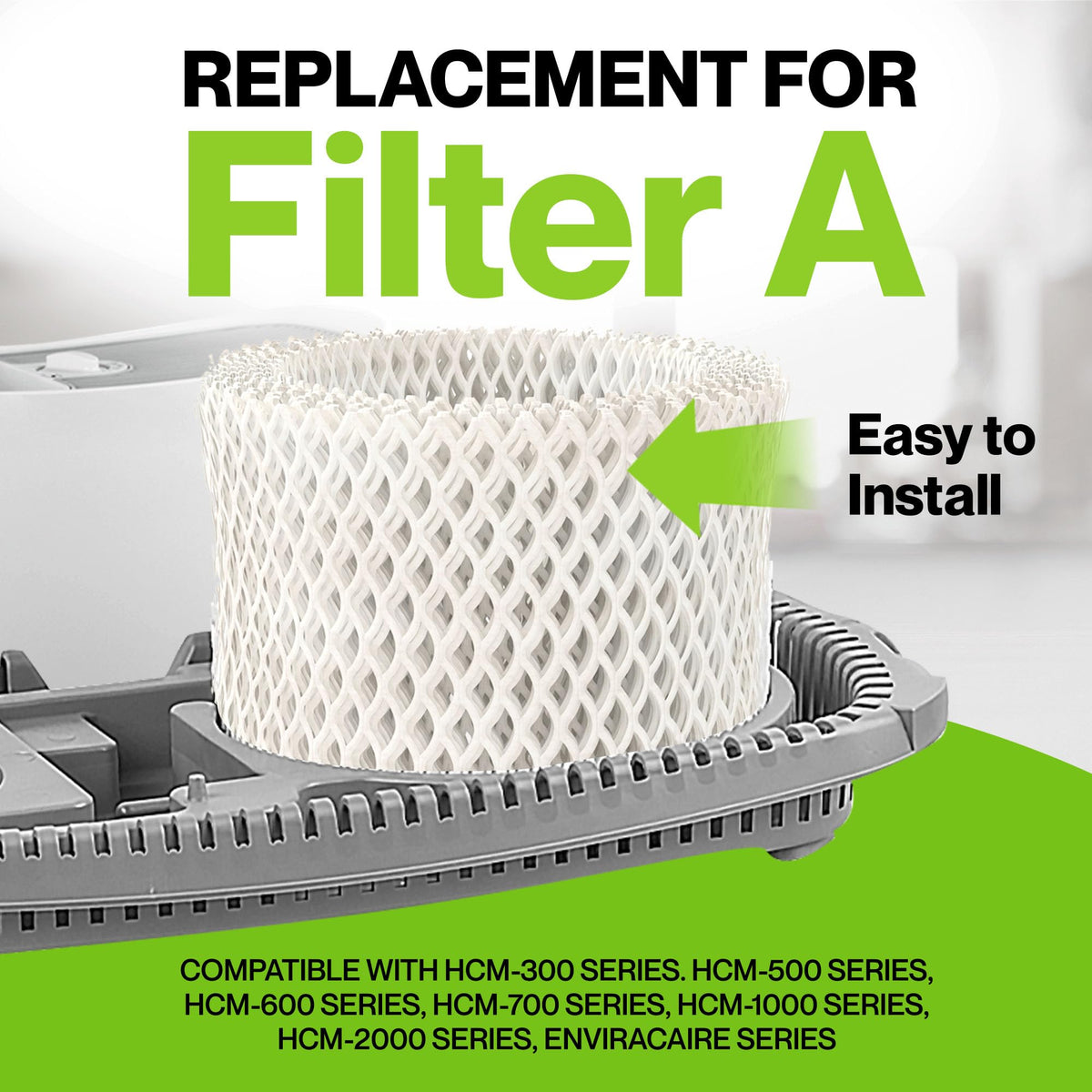 4 Pack of Premium Humidifier Filters Compatible with Honeywell Humidifier Filters HAC (White-4 Pack)
