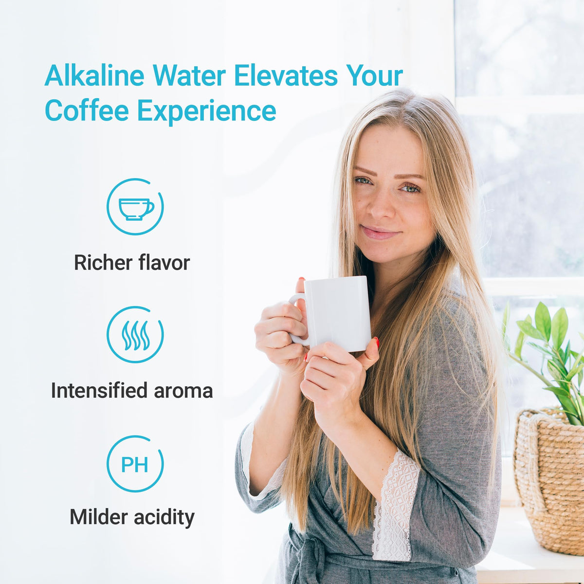 PF AL Alkaline Water Filter Replacement for Waterdrop® Pitchers (Alkaline-Blue / 2 Count)