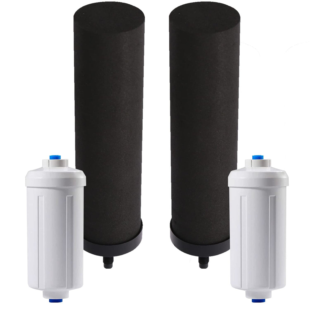 Black Water Filtration System with Fluoride Filters for Purification (Black Filters + Fluoride Water Filters)
