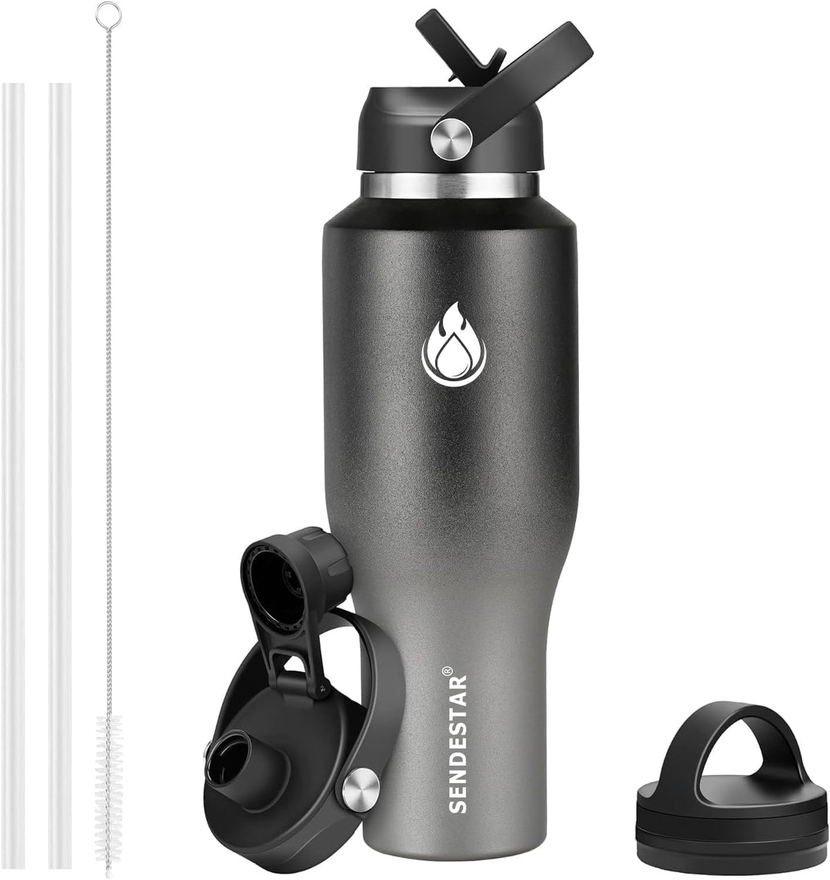 32oz Stainless Steel Water Bottle (Gray / 32 Ounces)