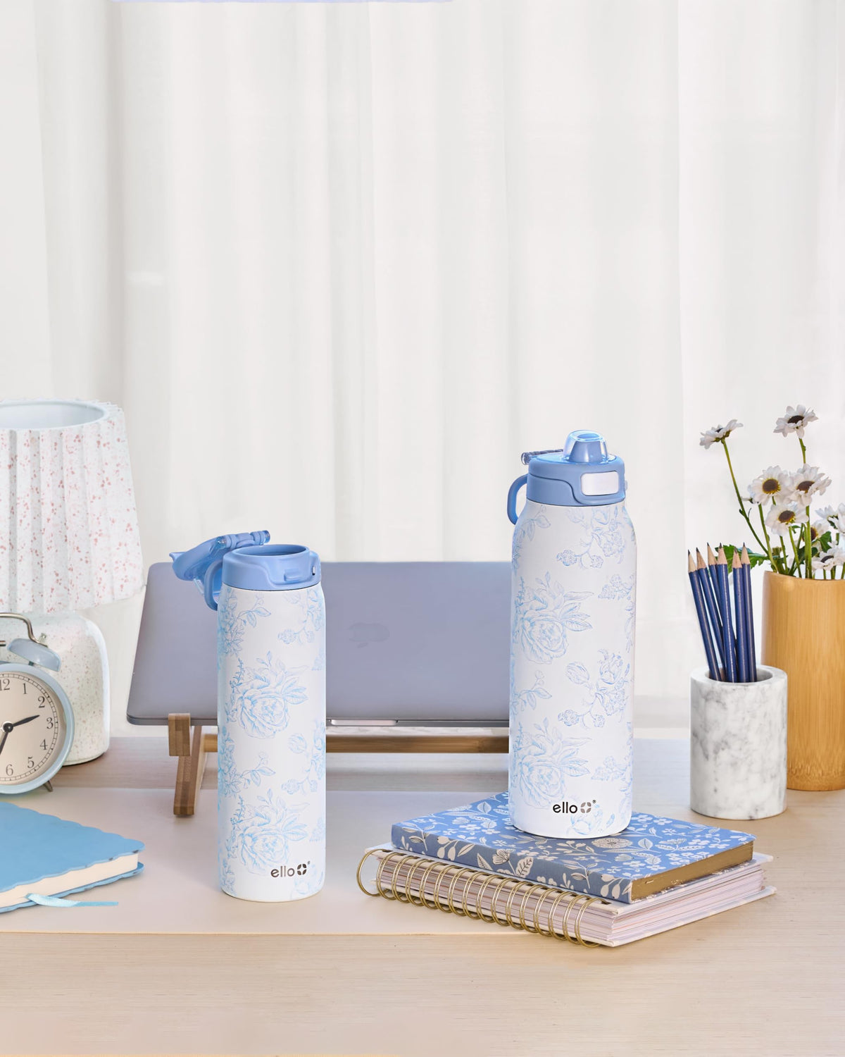Pop & Fill 32oz Stainless Water Bottle (32oz / Porcelain Rose)