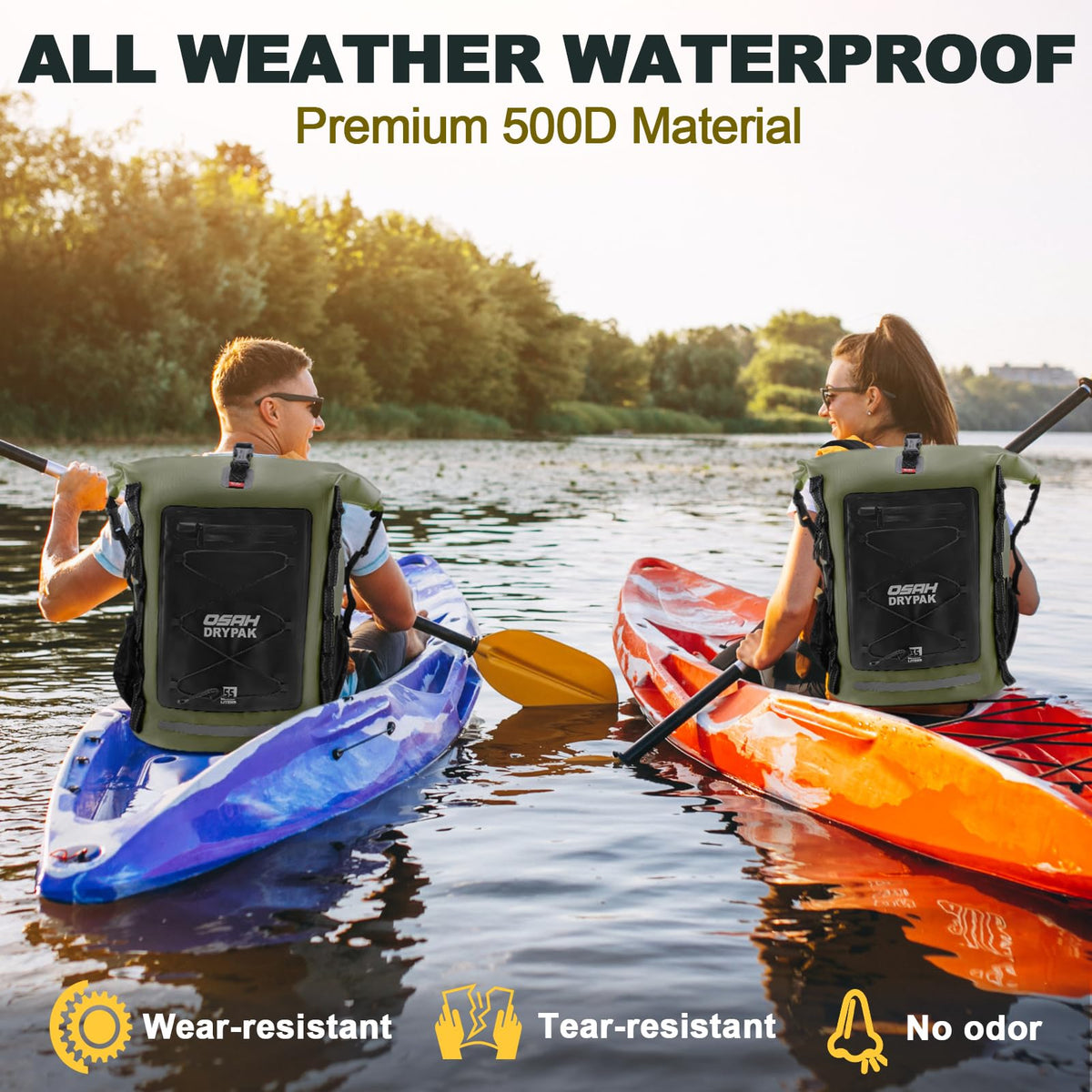 Waterproof Backpack Dry Bag 35L (Green / 85L)