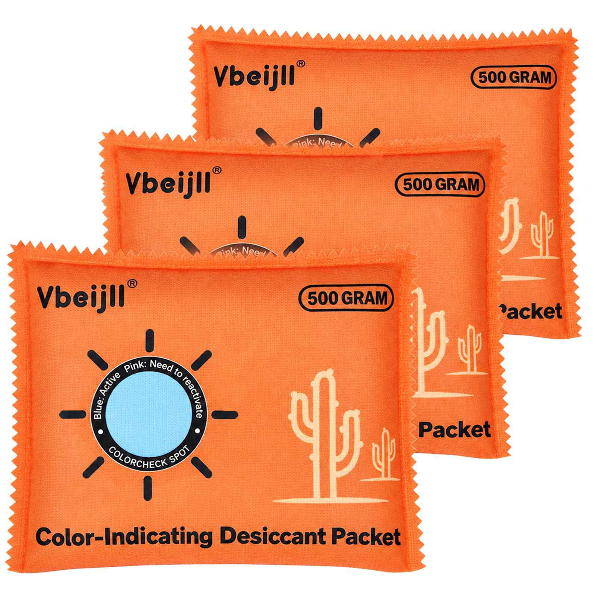 500 Gram 3 Pack (500 Gram / A-Grade Silica Gel)