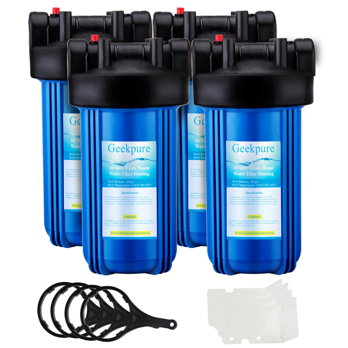 10 Inch Whole House Water Filter Housing 4.5"x10"1