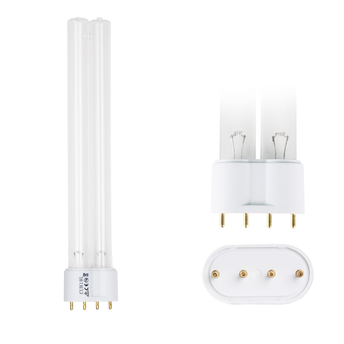 2 Pack 18 Watts UV Light Bulb Replacement UV Light for Pond Clarifier for Outdoor Ponds 4 (18W (8.81 Inch) 2 pack)