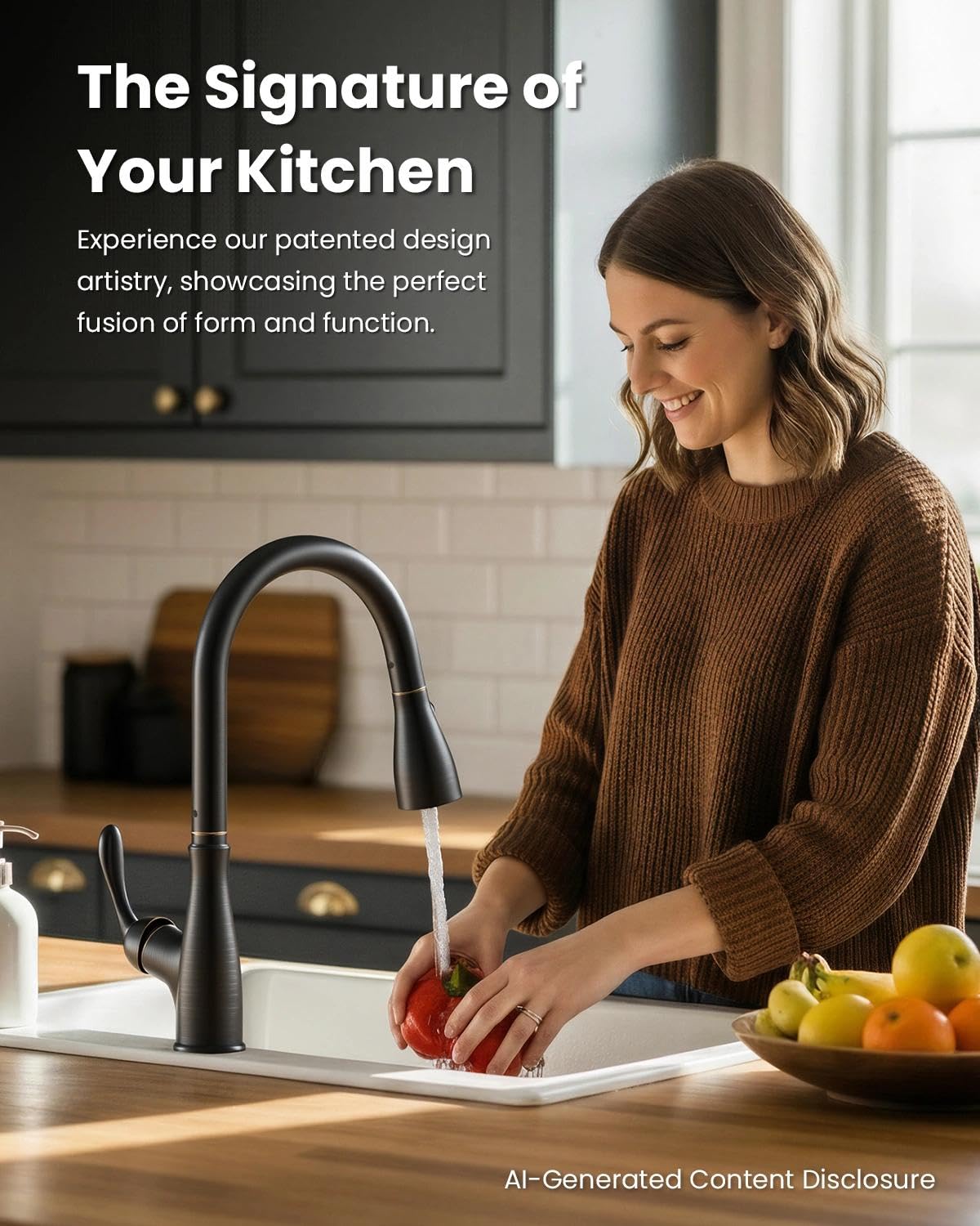Kitchen Faucet with Pull Down Sprayer Oil Rubbed Bronze (Oil Rubbed Bronze)