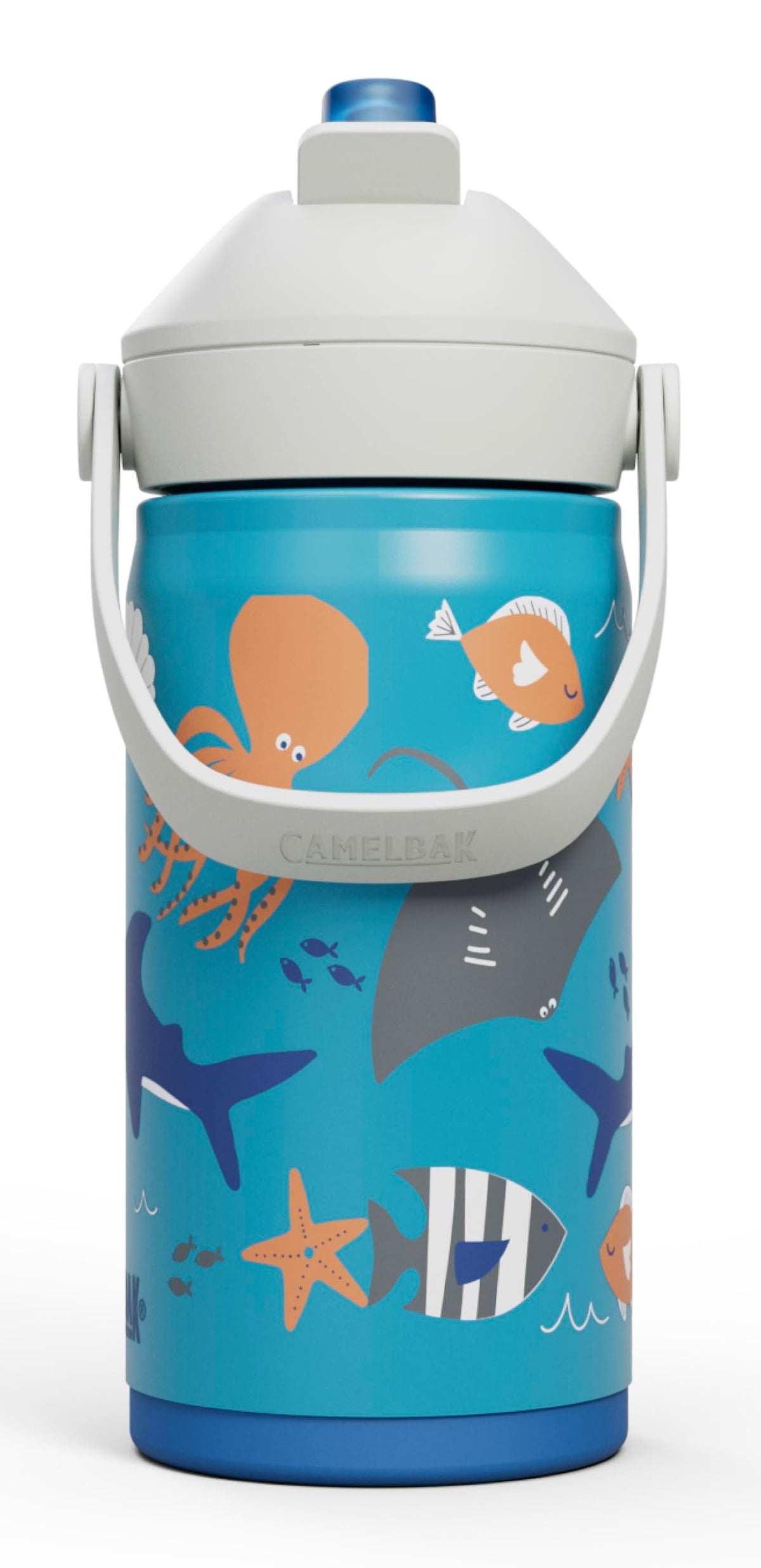 Thrive Flip Straw Kids Water Bottle 12oz (12 Ounces / Ocean Life)
