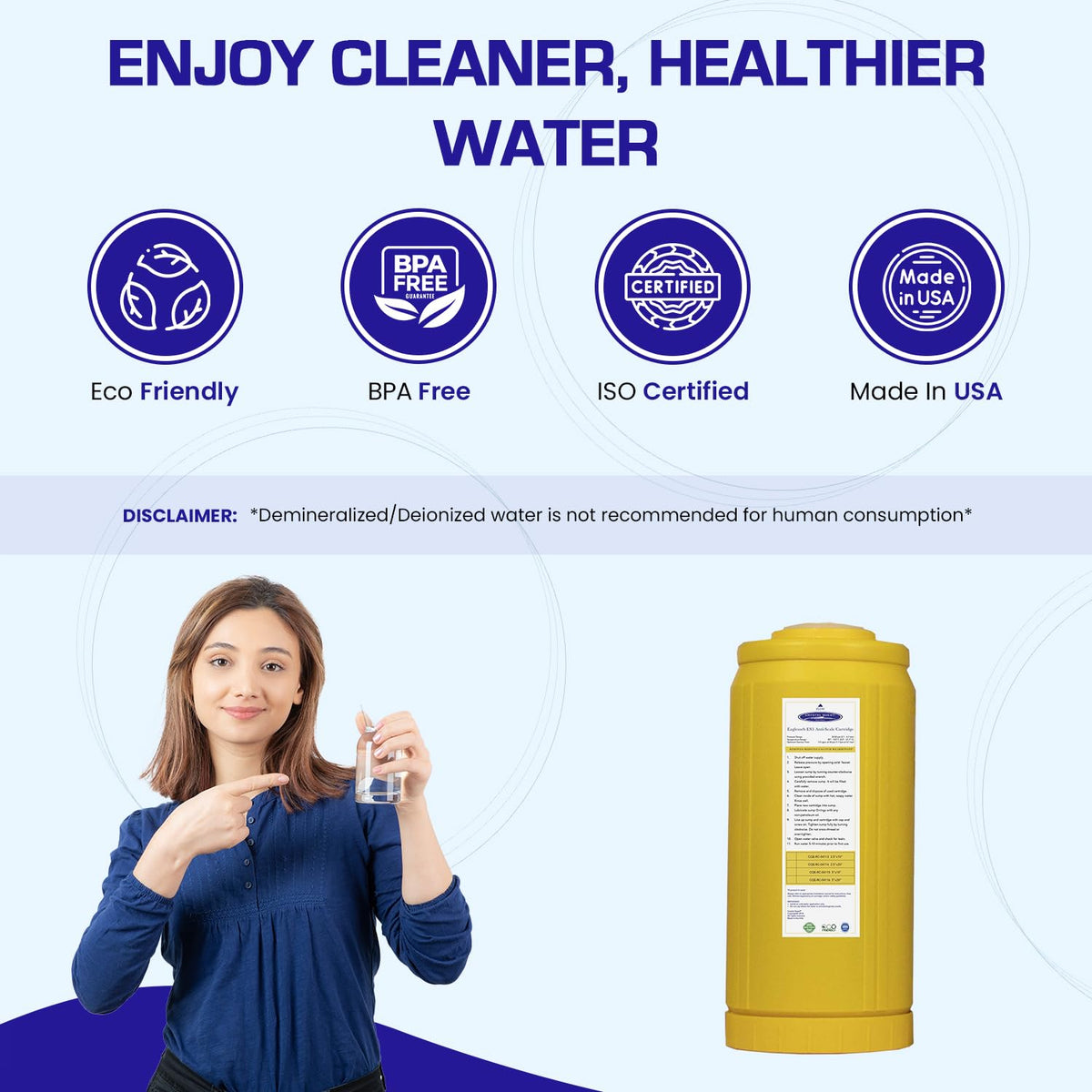 Demineralizer Filter Cartridge (Demineralizer / 4-5/8" x 9-3/4")