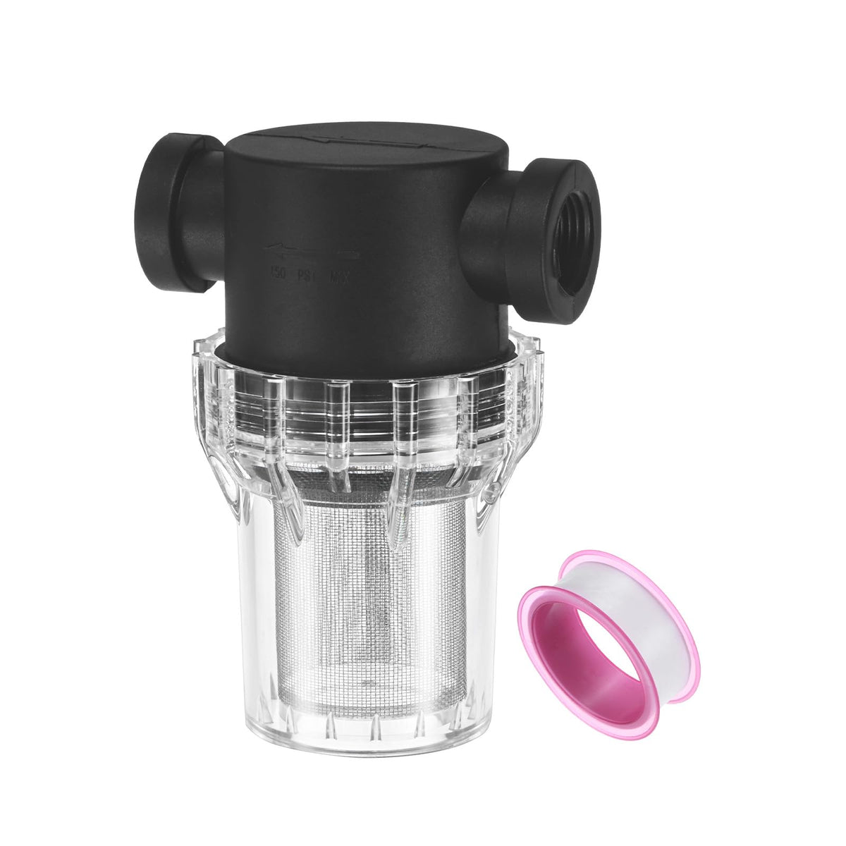 Water Pump Strainer with 40 Mesh Stainless Steel Filter Screen (1/2 Inch)