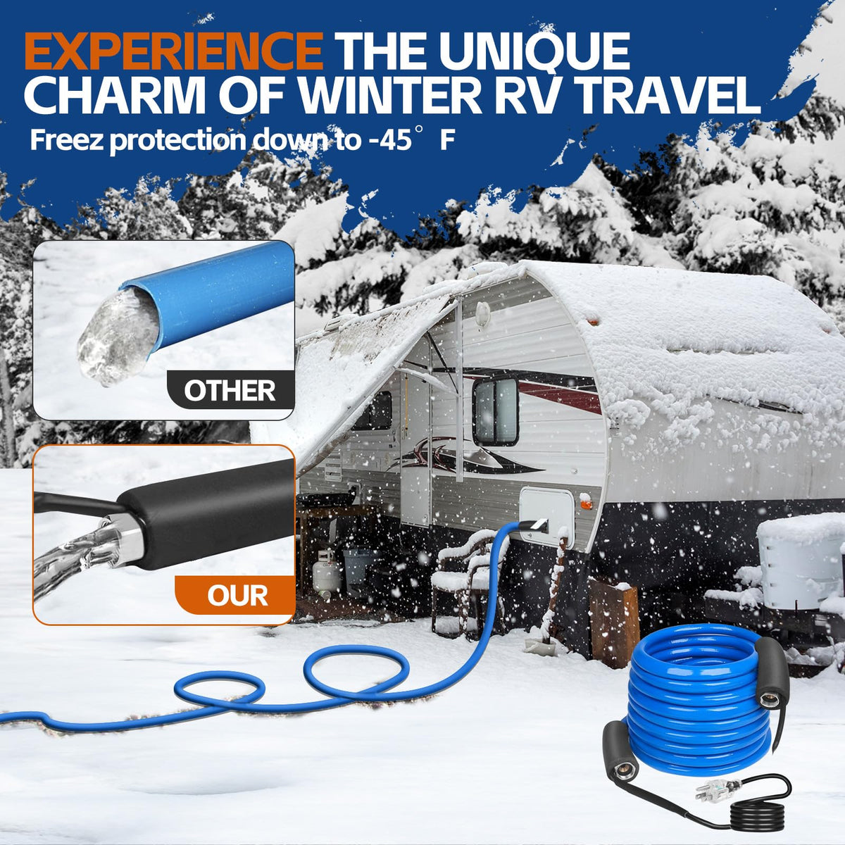100FT Heated Water Hose for RV (100FT)