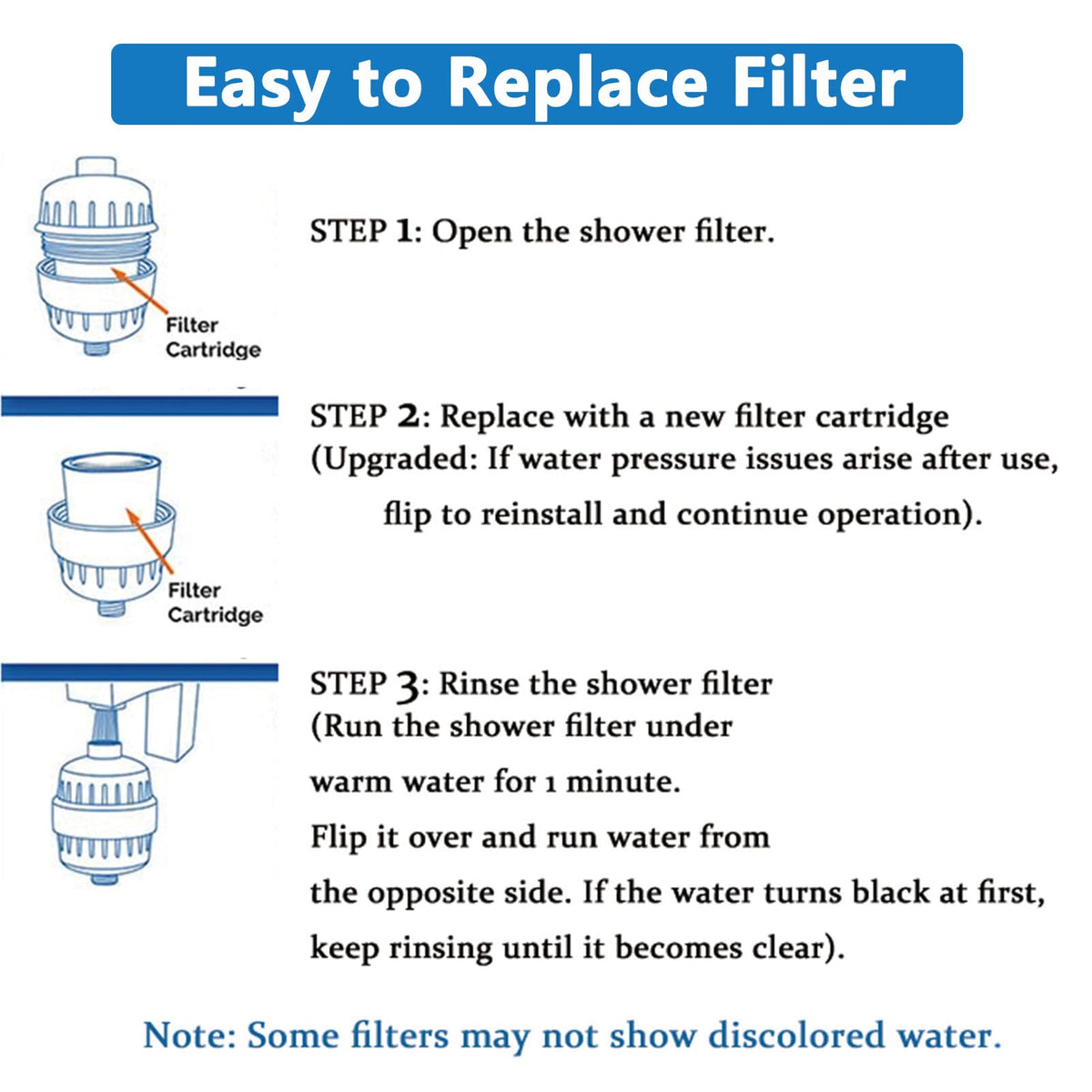 25 Stage Shower Filter Replacement Cartridge (1pcs cartridge)