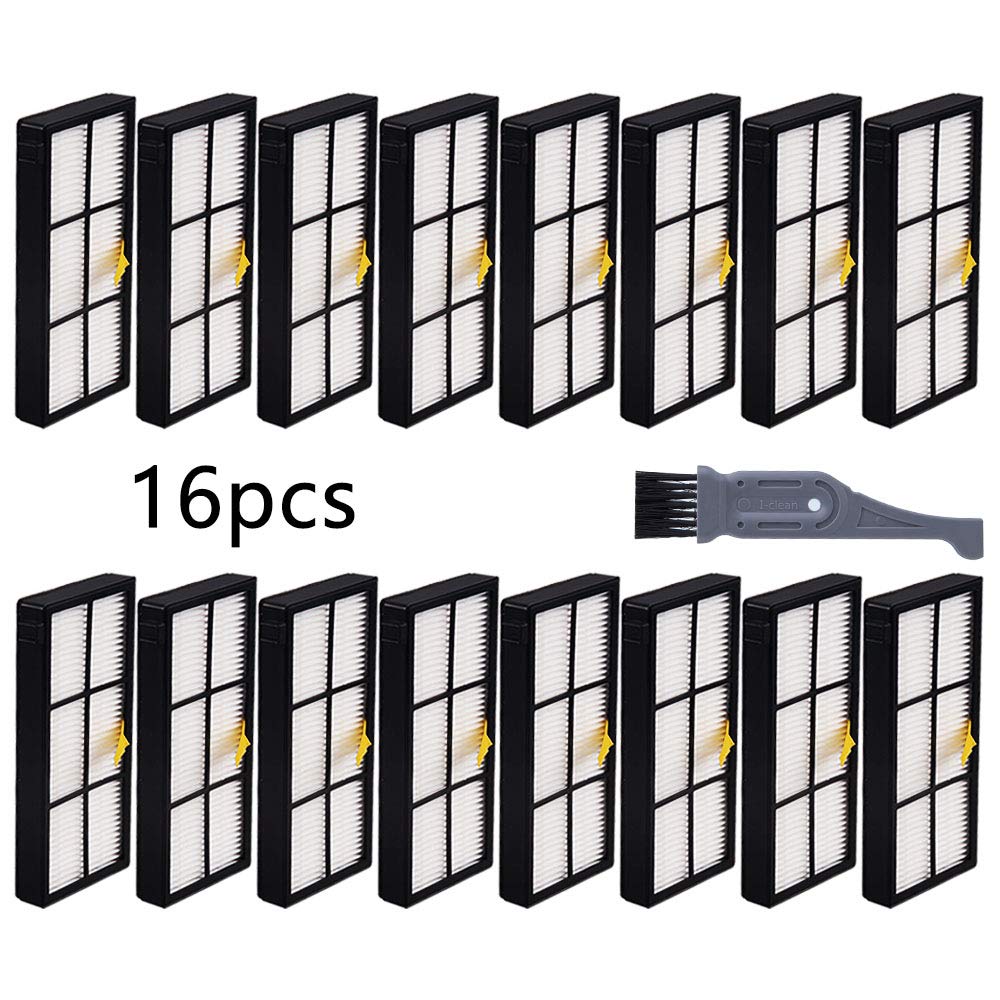 I clean 16pcs Replacement iRobot Roomba Hepa Filter for 800&900 Series (16pcs)