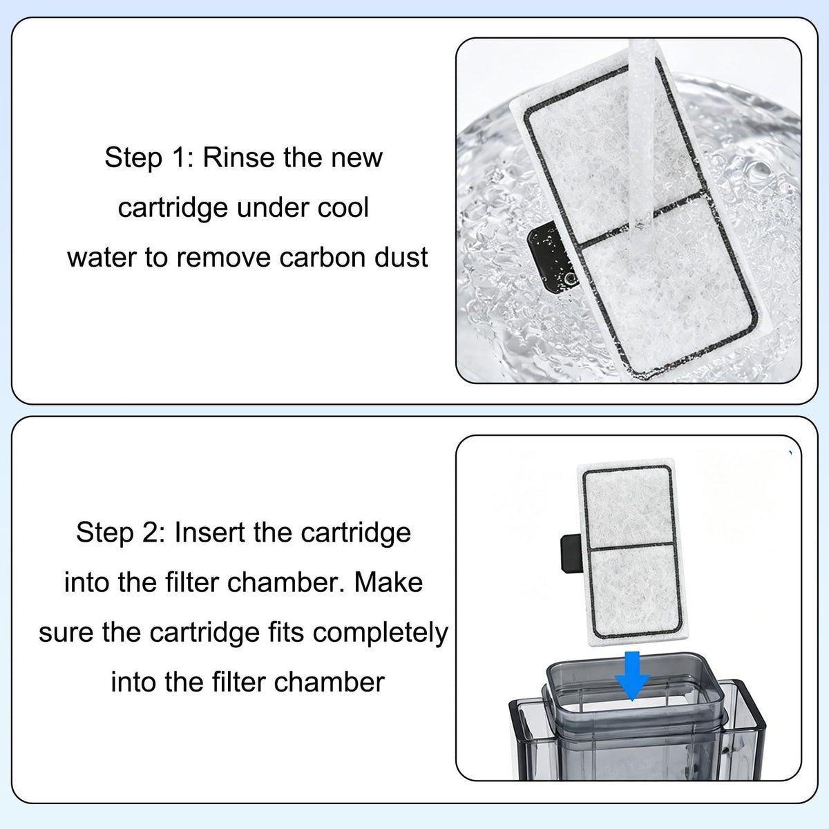 4pcs Filter Cartridges Compatible with Topfin Top Fin EF (EF-S)