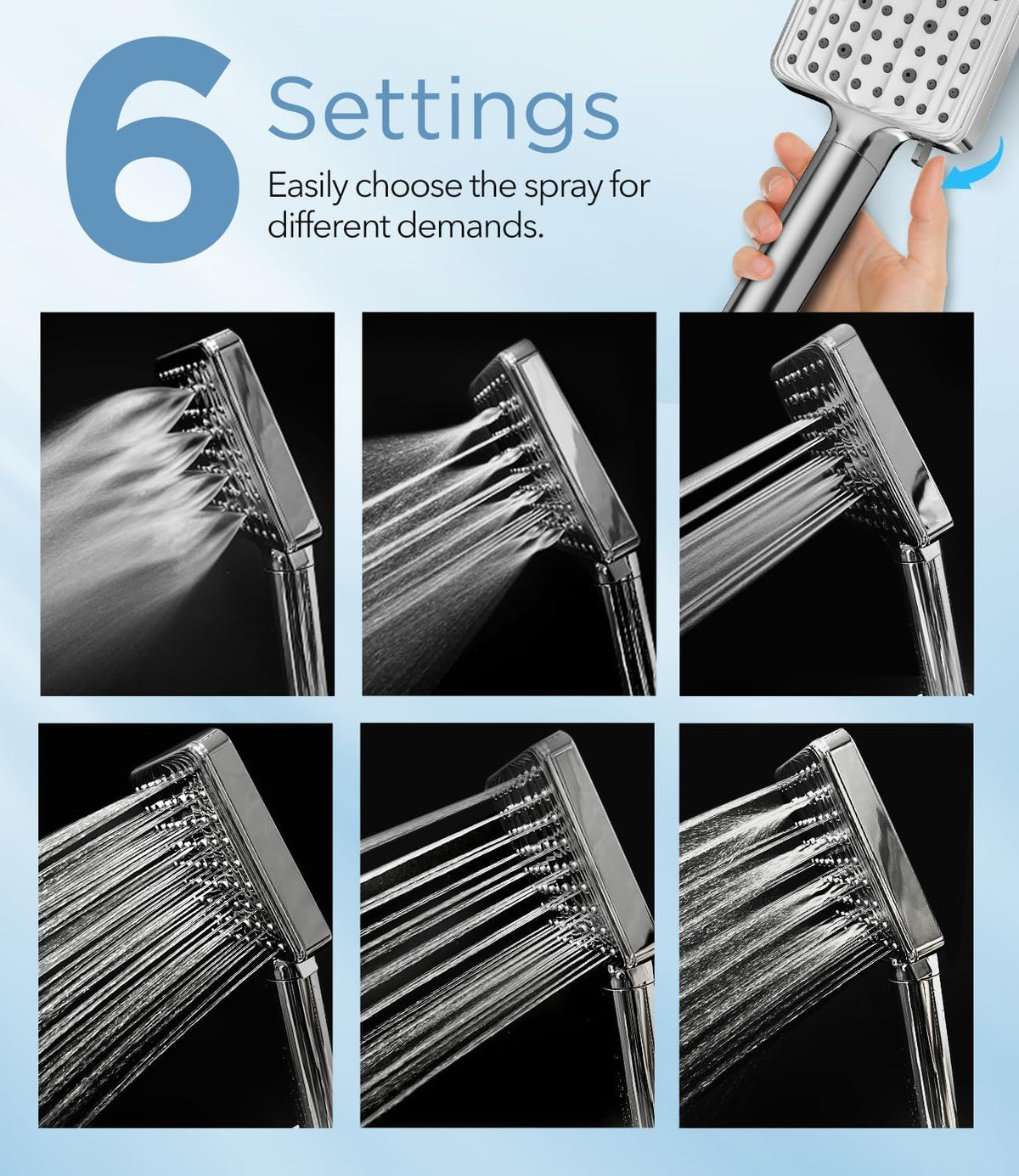 Filtered Shower Head with Handheld (Premium Chrome)