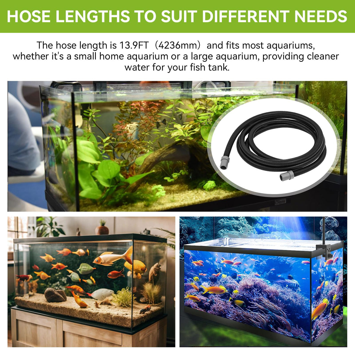 A20014 Ribbed Hosing Replacement for Fluval 106