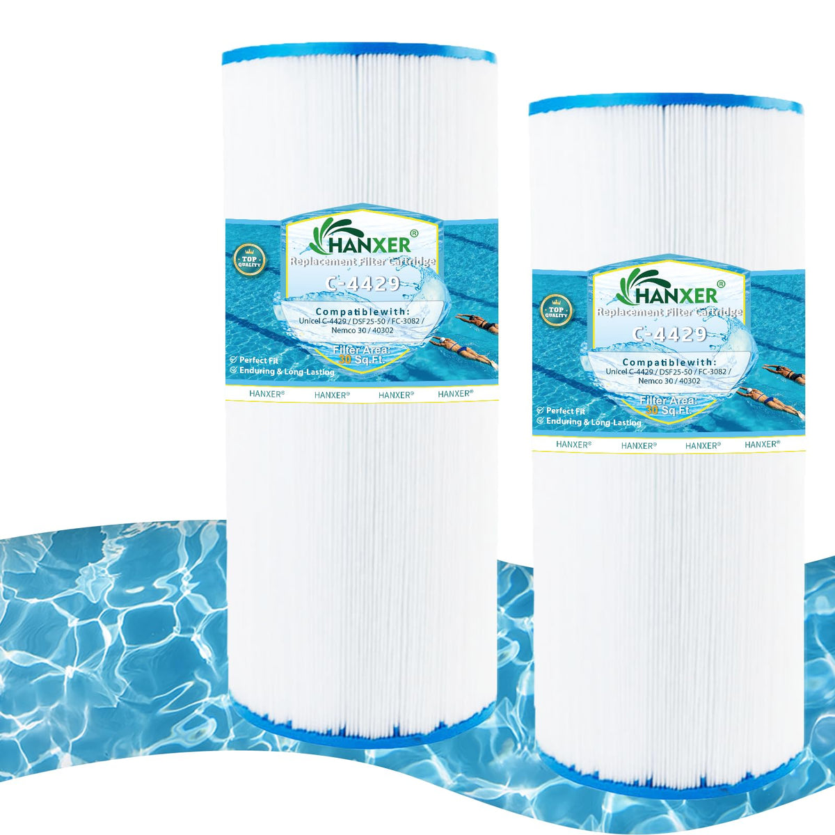 Spa Filter Cartridge Replaces for Unicel C (C-4429-2Pack)