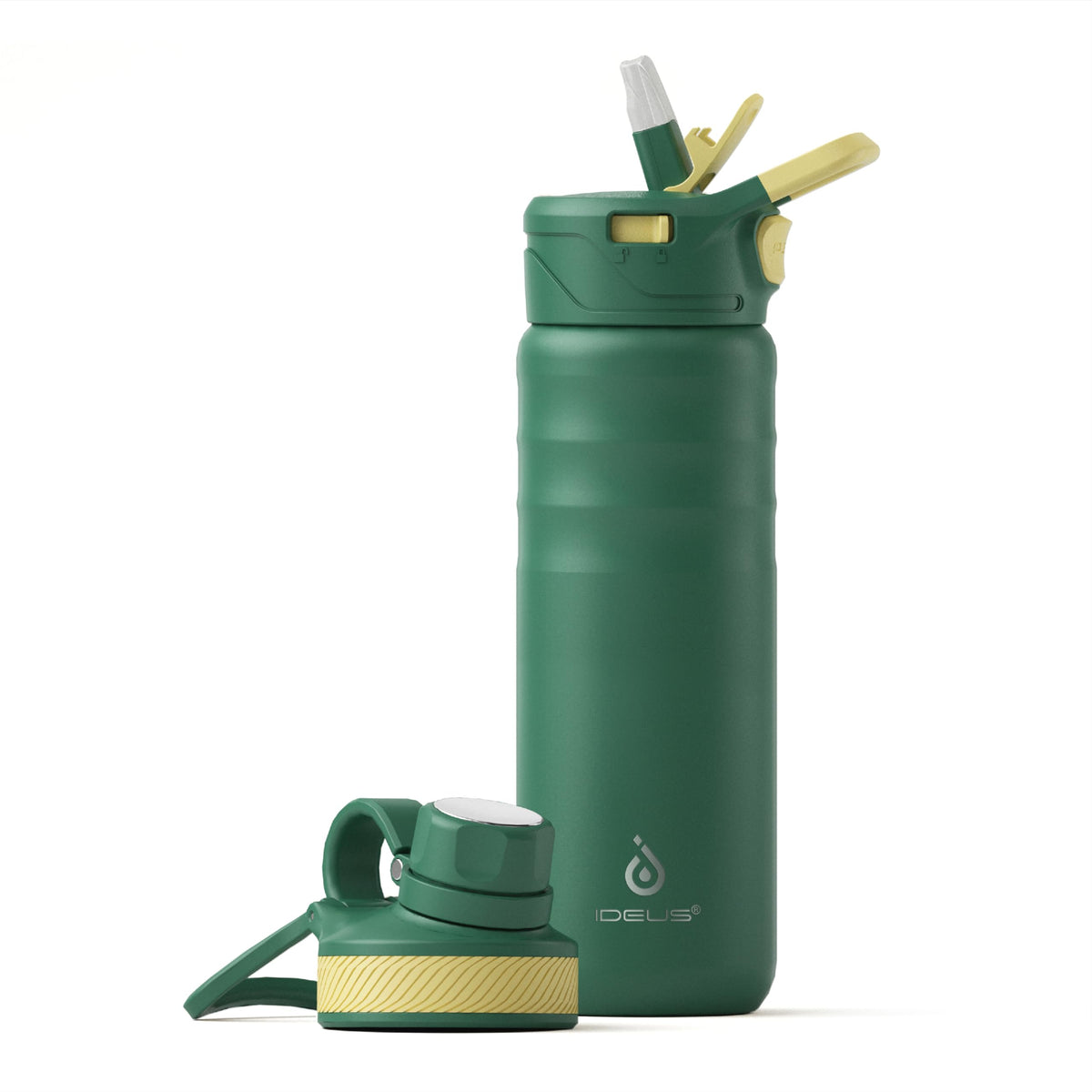 24 oz Insulated Water Bottle with 2 Leak (Green / 24 Ounces)
