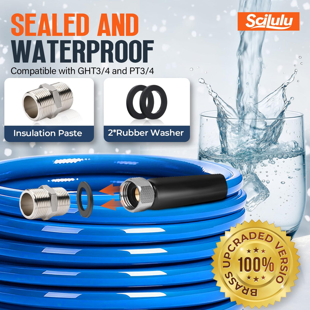 15FT Heated Water Hose for RV (15ft)