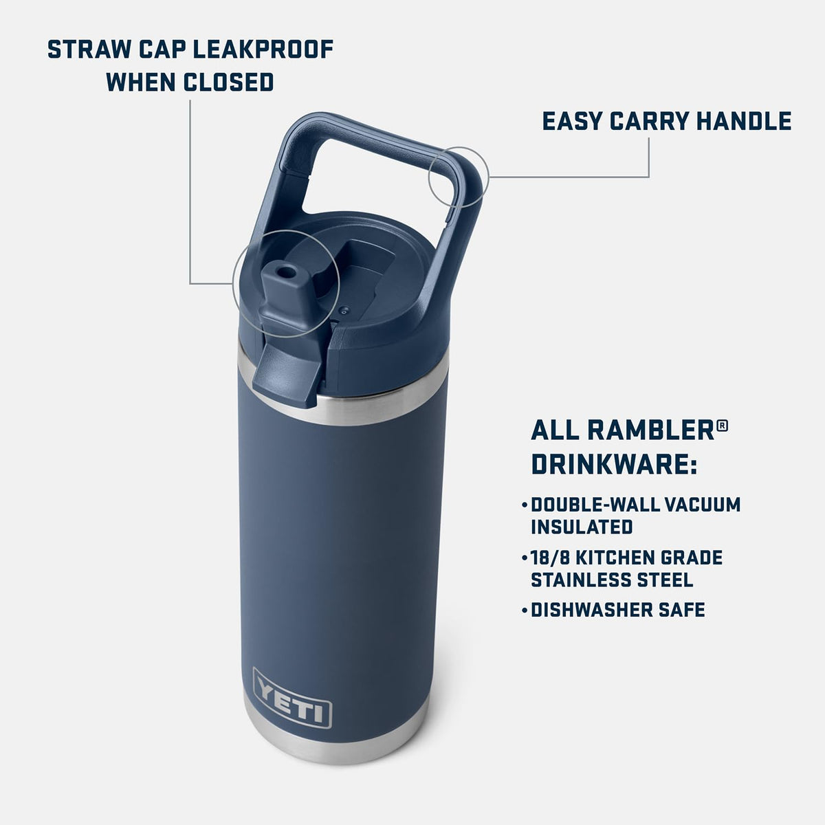 Rambler 18 oz Bottle (Cape Taupe)