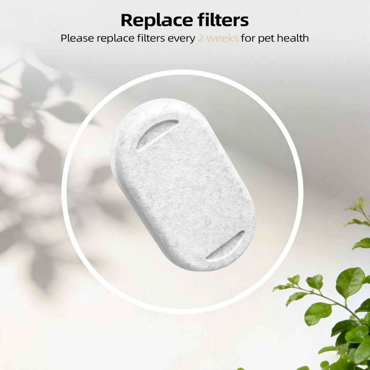 Cat Water Fountain Filter Compatible with Stainless Steel Dispenser