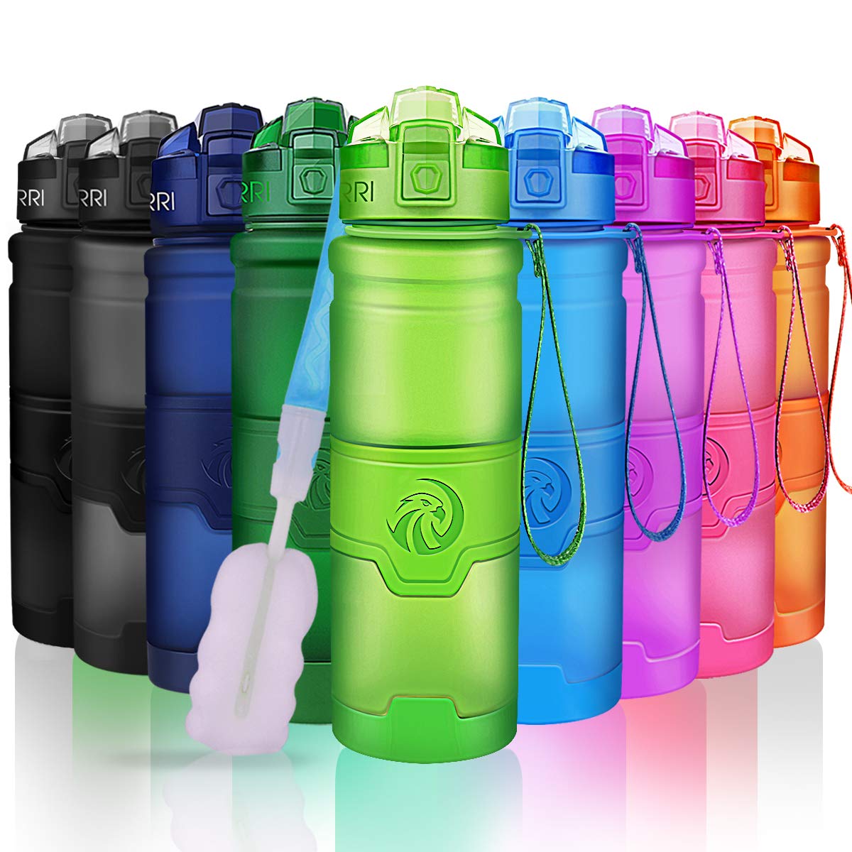 Sports Water Bottle (14 Ounces / Green)