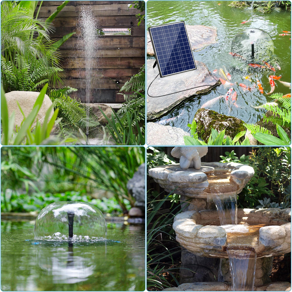 20W Solar Pond Filter Fountain for Outdoor Koi Pond (20W)