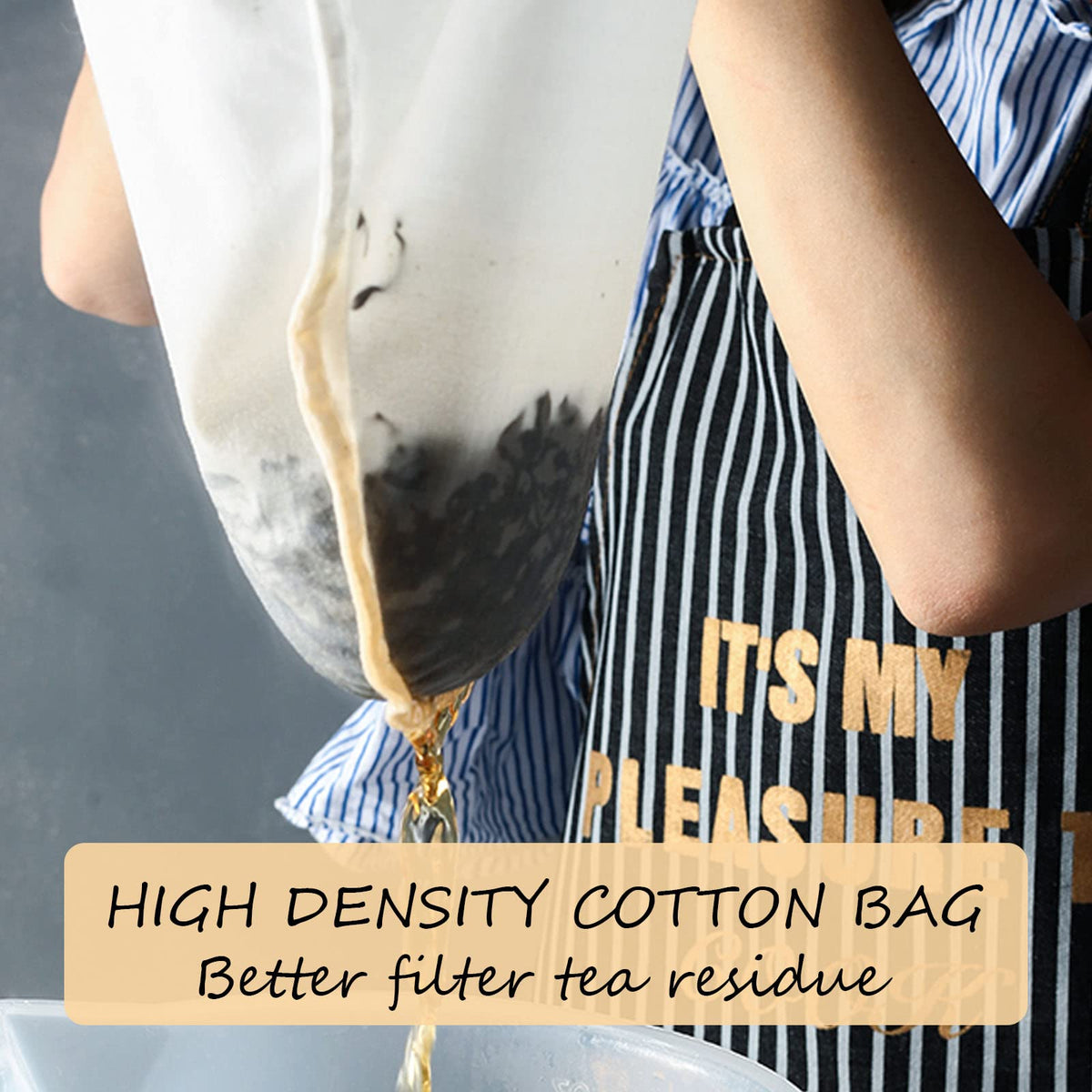 Ultra Fine Mesh Strainer Bag Reusable Food Grade Filter Zipper Bags with Stainless Steel Handle for Filter Coffee Tea Milk Juice Oil