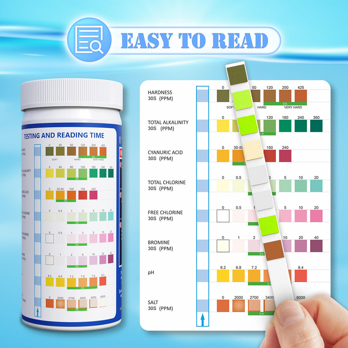 Salt Pool Test Strips Salt Water Pool Testing Kit