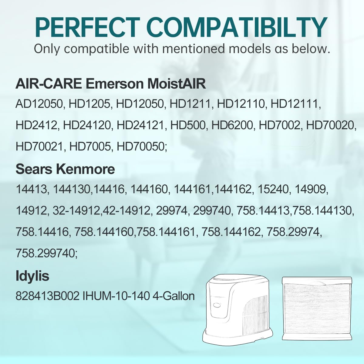 HDC411 Replacement Wicking Humidifier Filter Compatible with AIRCARE Humidifier HDC3120DCN TE3140DSLV