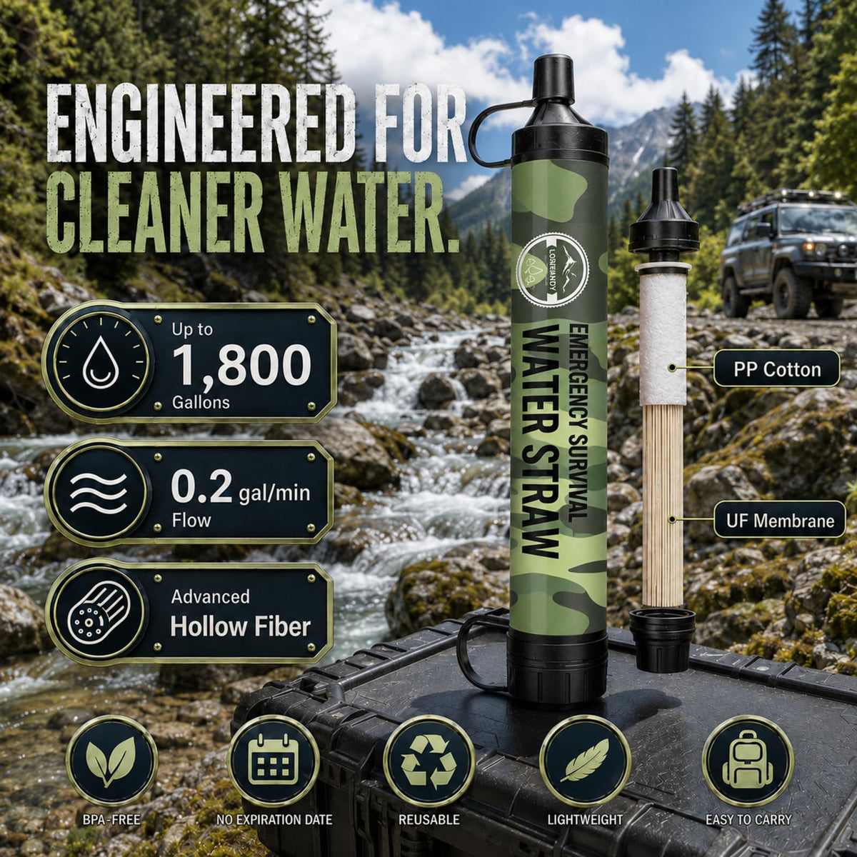 WaterFilterStraw5 (5-Pack Camo / 5 PCS)