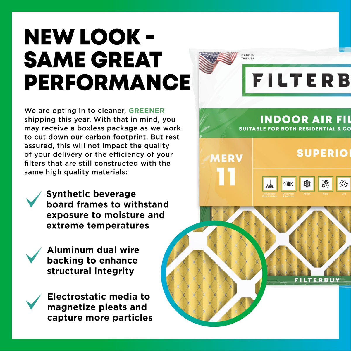 17x19x2 Air Filter MERV 11 Pet & Allergy Defense (17x19x2)