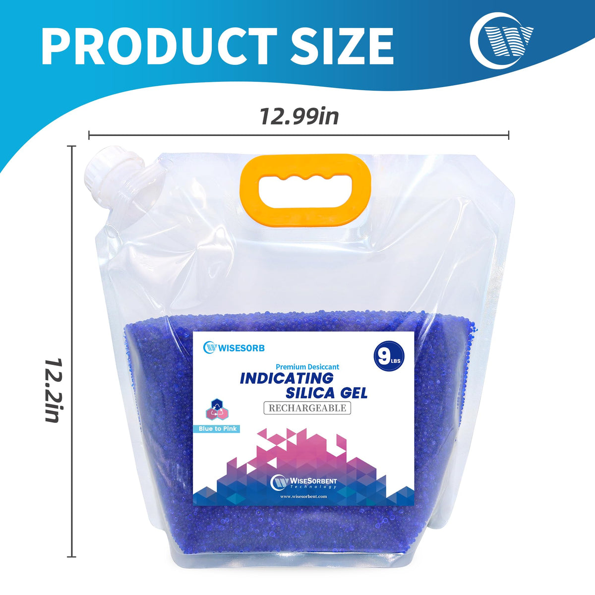 Net 9LBS Blue Indicating Silica Gel Beads Desiccants (9LBS)