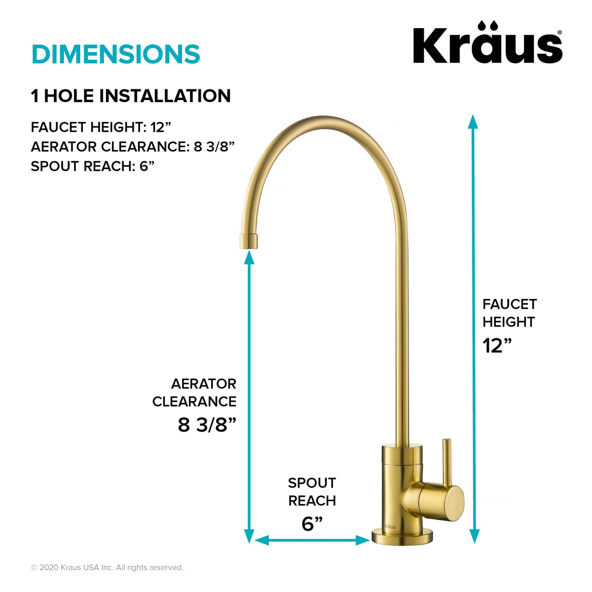 Purita 100% Lead (Brushed Brass / Filter Faucet)