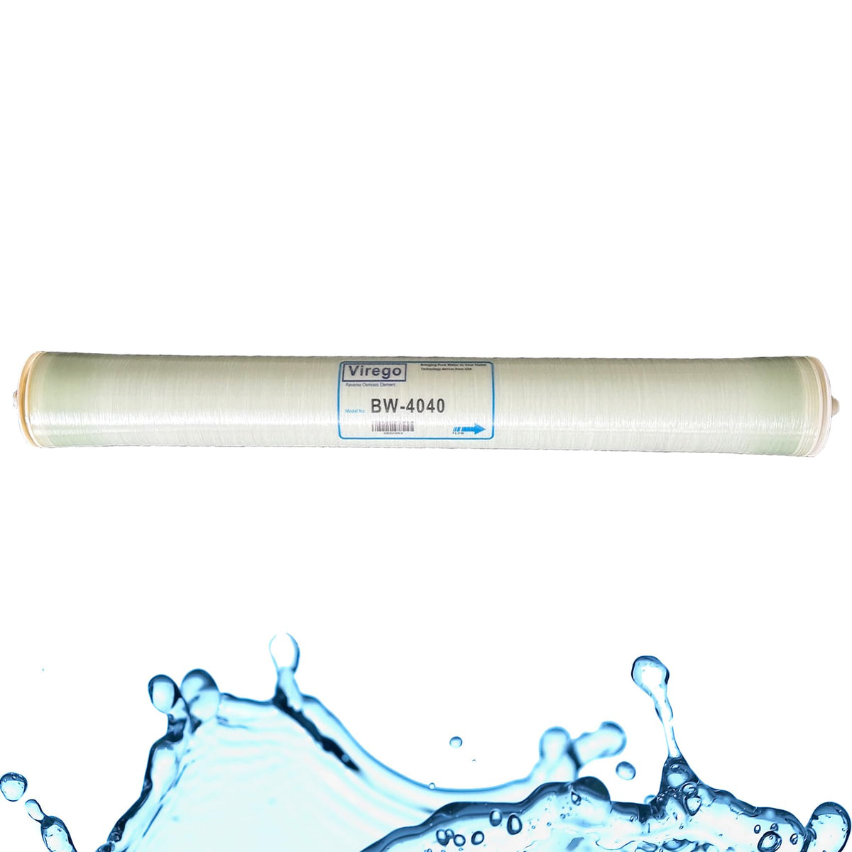 BW-4040, 4" x 40" RO Membrane for Desalination of Brackish Water, 99.5% Desalination Rate, 2400 GPD, 2000-5000PPM, BW-4040 Reverse Osmosis Membrane for Groundwater, Municipal, NSF Certified (BW-4040)