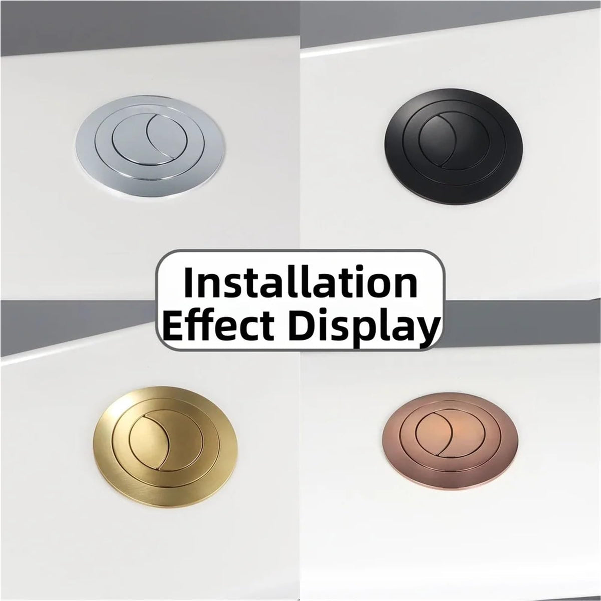 Toilet Push Button Replacement 2Pcs Dual Flush Push Button Toilet Cistern Replacement 20mm 40mm 50mm 60mm Aperture Push Button Toilet Flush Button Toilet Acc (Color06)