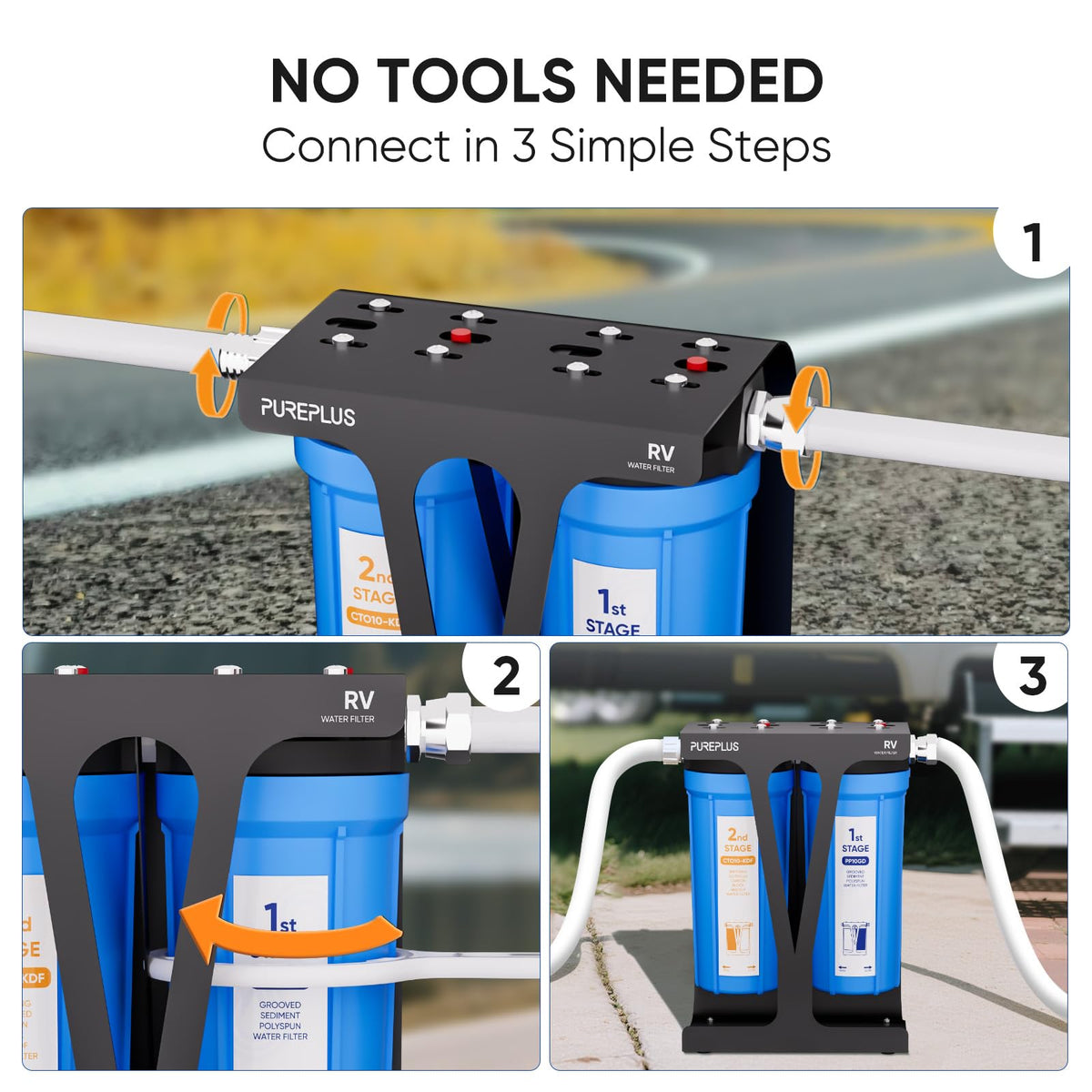RV Dual Stage Water Filter