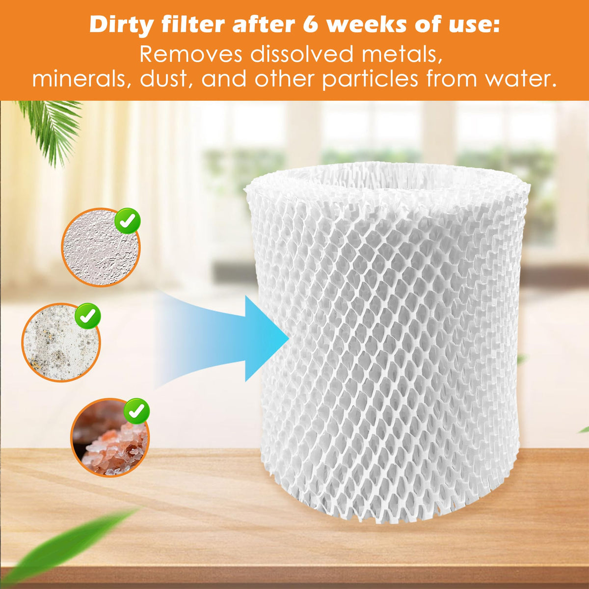Smilefil Large Room Humidifier Filters Replacement Wick Filters Compatible with Canopy Humidifier Plus ONLY （5.5L） (1 Pack)