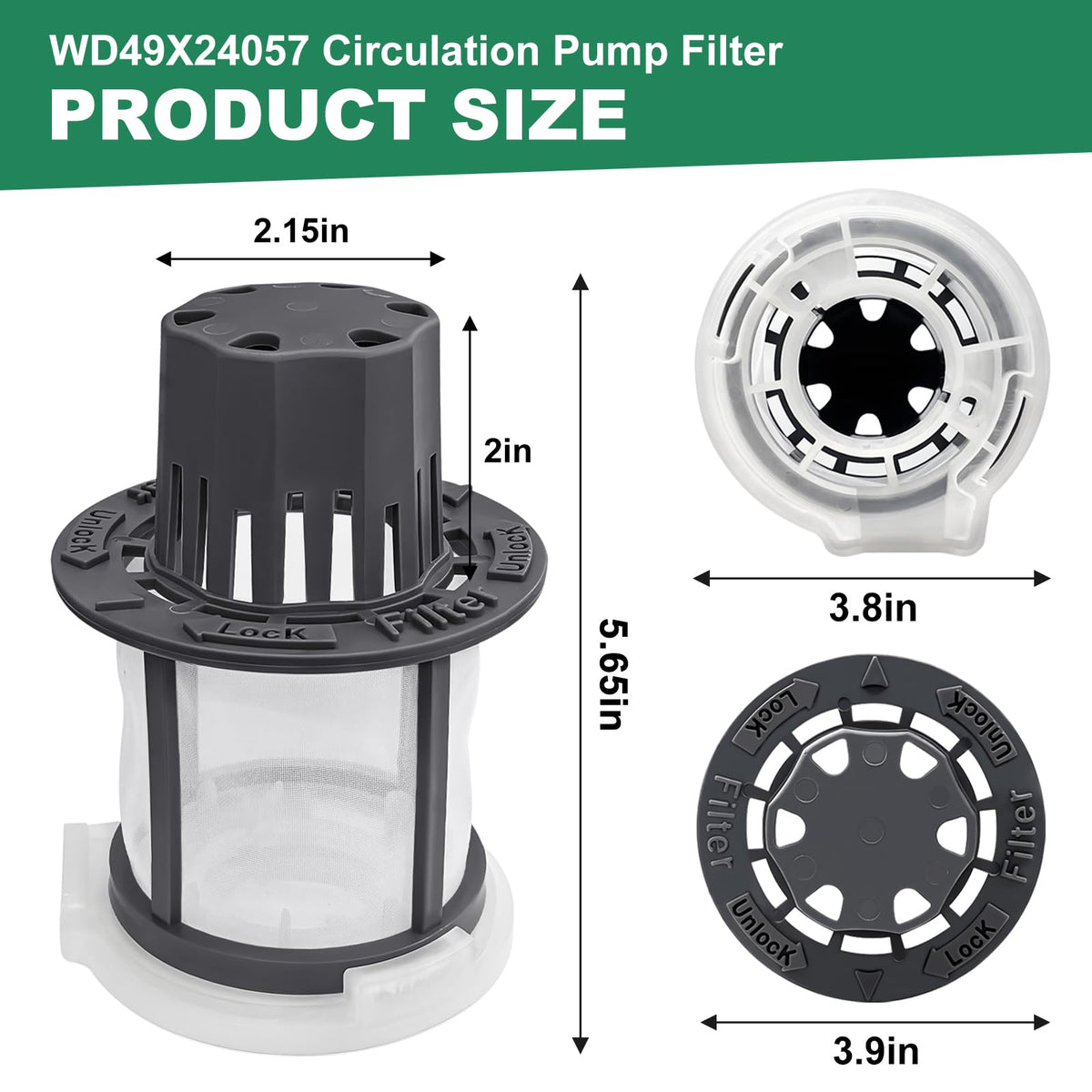 WD49X24057 Dishwasher Ultra Fine Filter Kit with GE Dishwashers