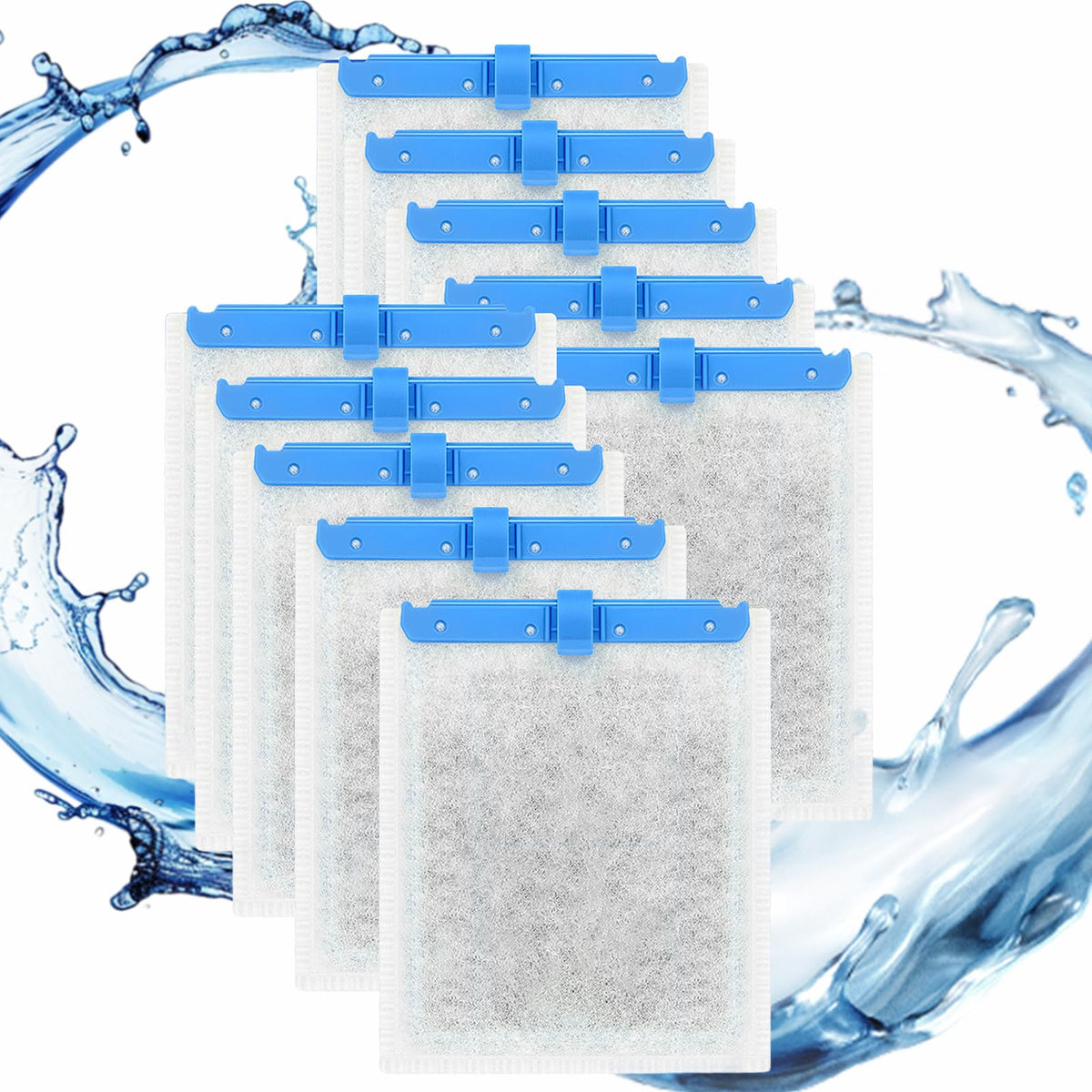 10 Pack Large Replacement Filter Cartridges Compatible for QuietFlow Power Filter Size 20 (Large-10 Pack)