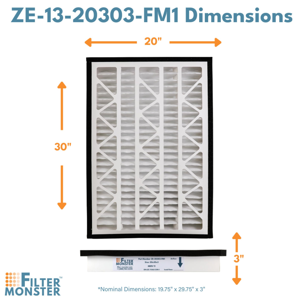 Filter Monster (20x30x3 MERV 13)