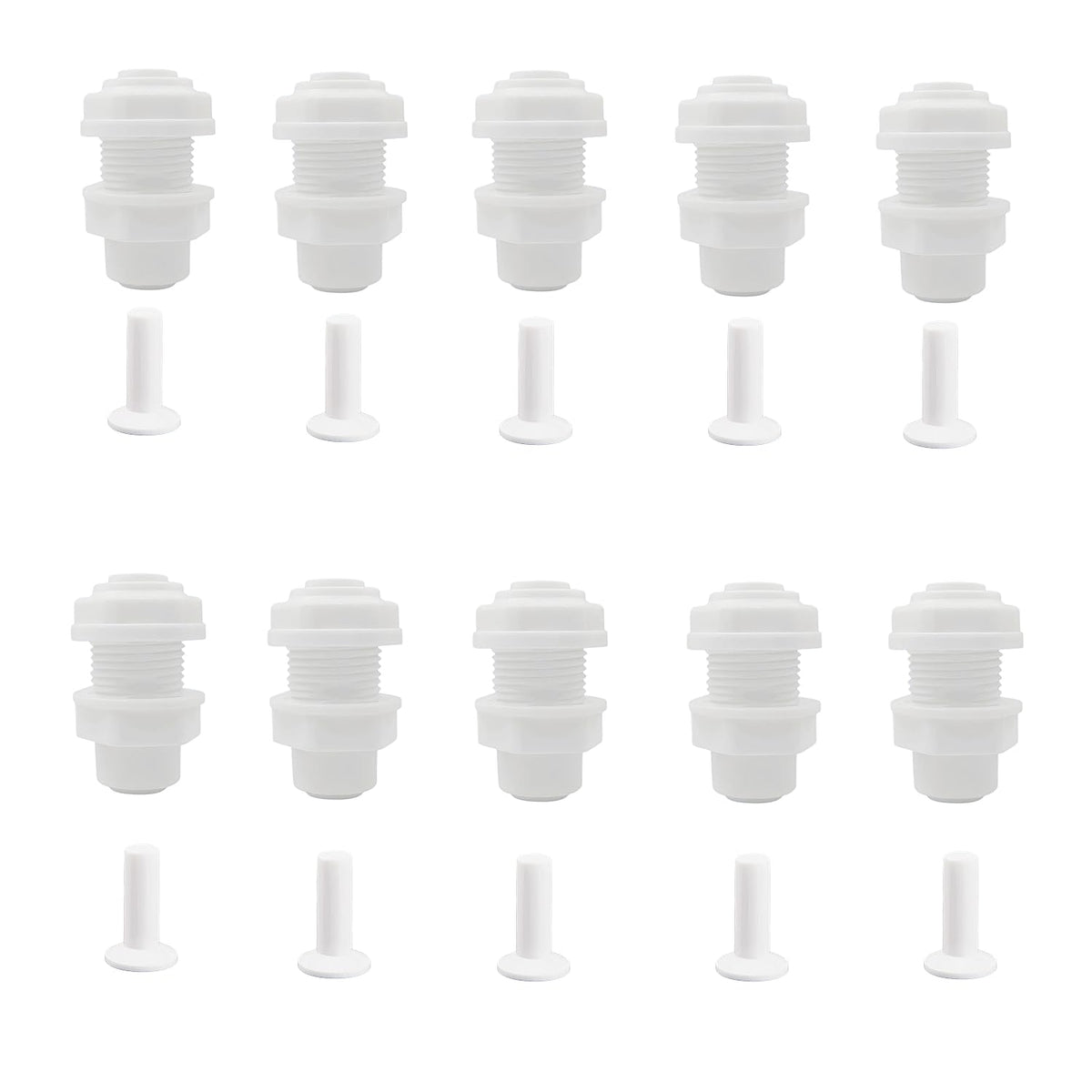 10 Pack 1 4" Bulkhead Connector Include 10 end Plug (1/4" X 1/4" Bulkhead Connector(10))