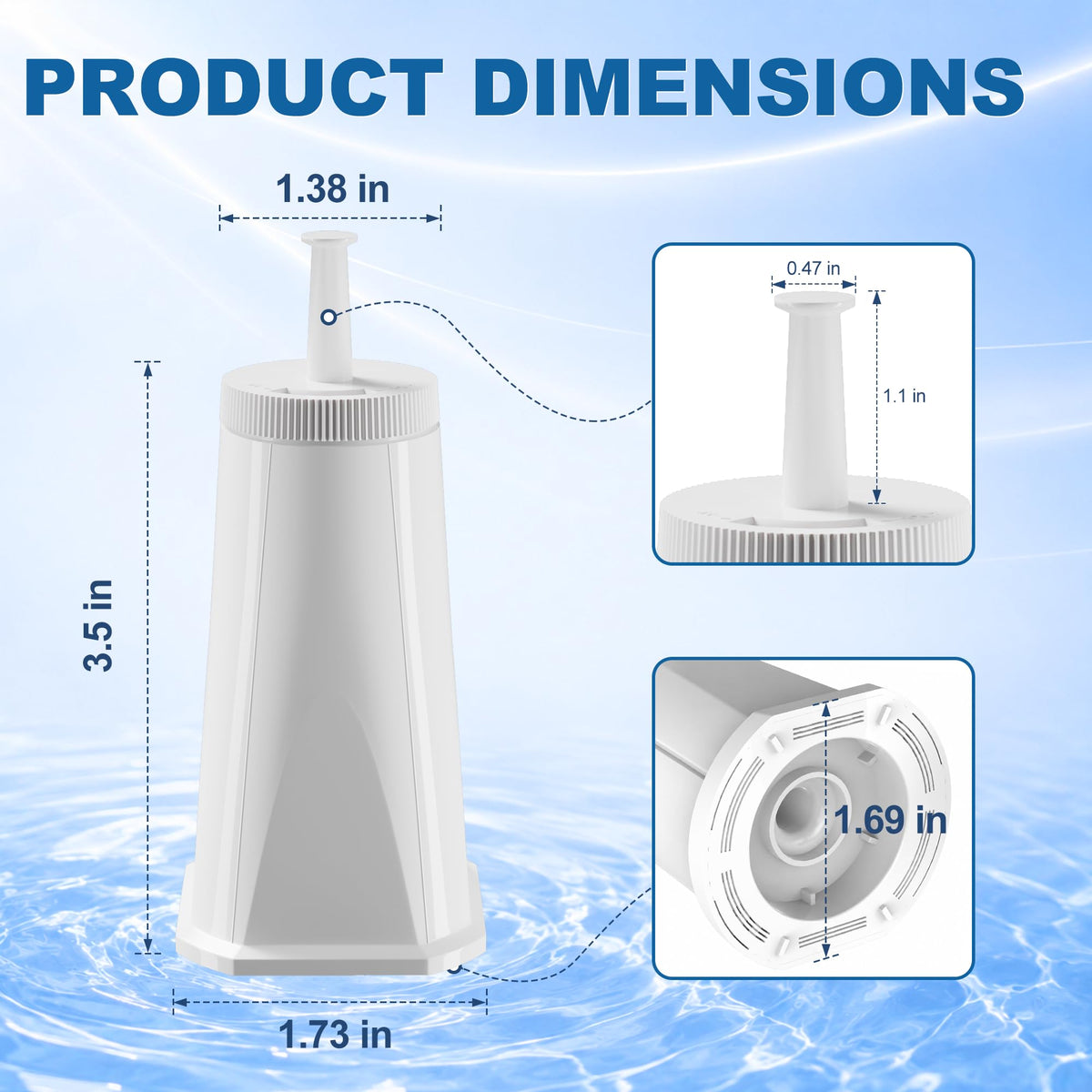 Replacement Water Filter for Breville Barista Touch Espresso Machine BES880