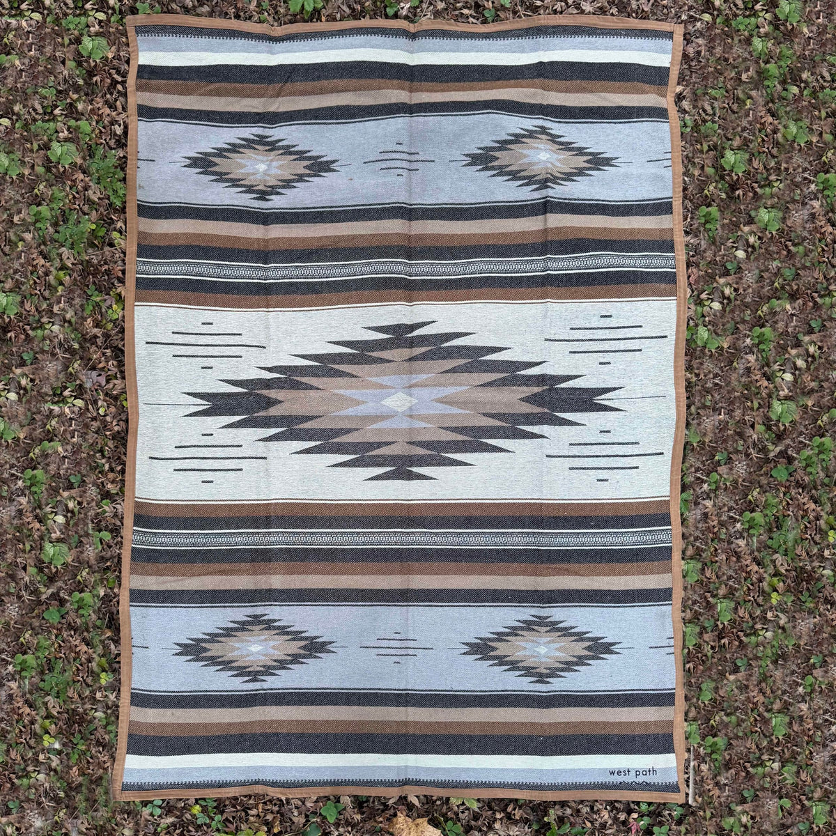 Waxed Canvas Camping Blanket & Bedroll (Brown Diamond / X-Large)