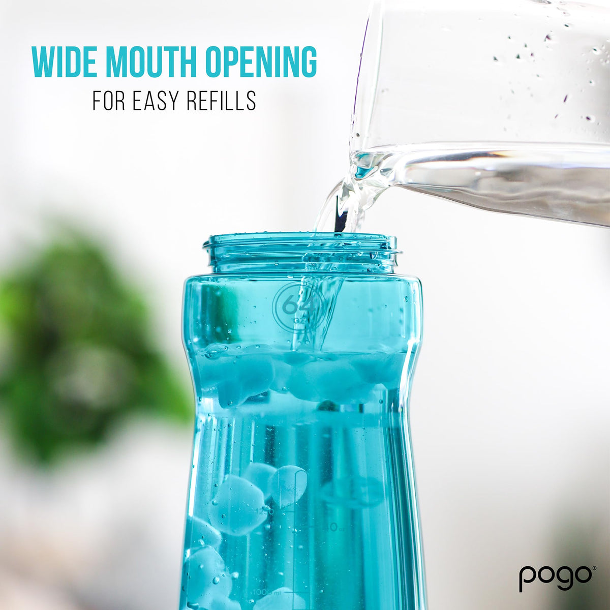 64oz Plastic Water Bottle with Chug Lid and Carry Loop (Lilac / 64 Ounces)