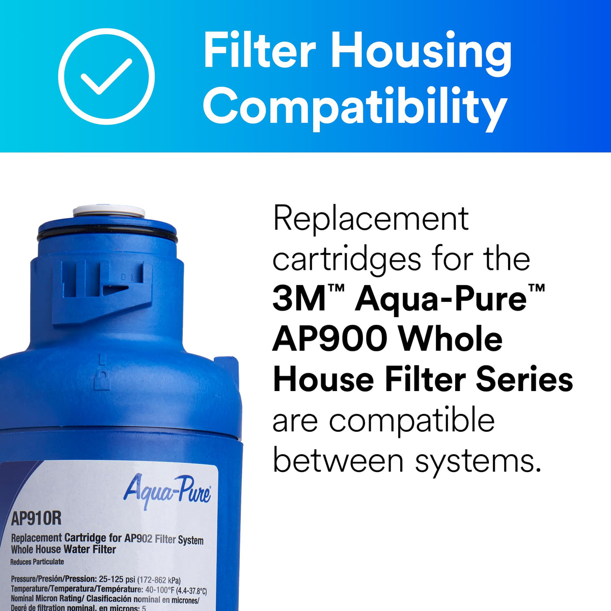 3M Aqua Pure AP900 Series Whole House Water Filter Cartridge AP910R (AP910R Replacement Cartridge for AP902 System)