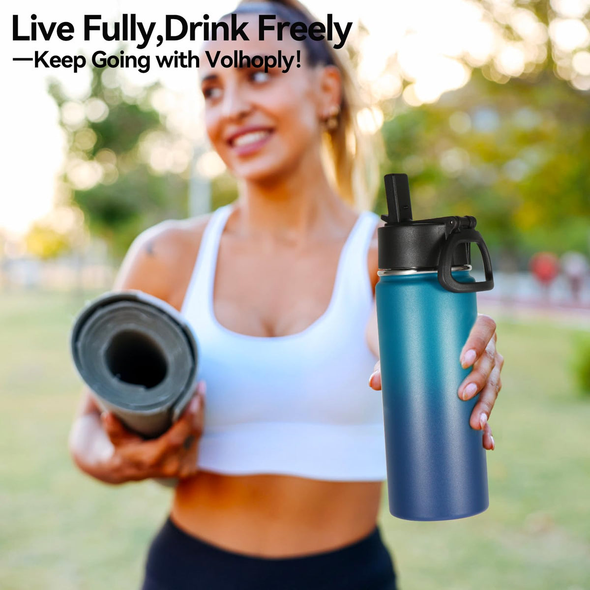 16oz Insulated Water Bottle for Kids with Straw (Dark Night)