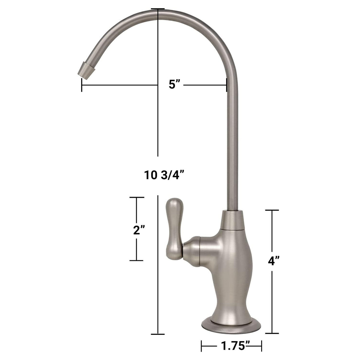 3-Line Air-Gap RO Faucet, Matte Black, NSF Certified (Matte Black)